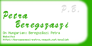 petra beregszaszi business card